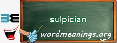 WordMeaning blackboard for sulpician